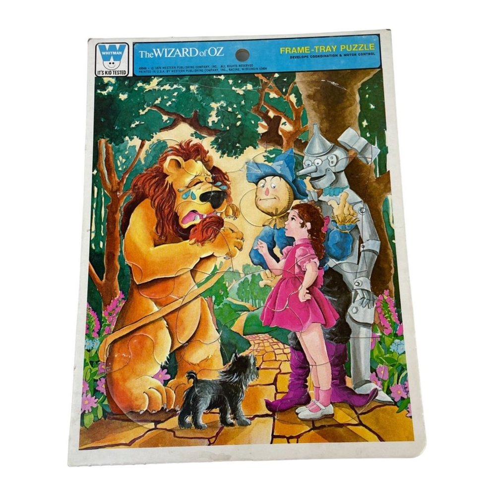 Vintage Whitman Wizard of Oz Frame Tray Puzzle12 Pieces 1976 Pre-School Toy